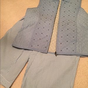Light blue quilted vest